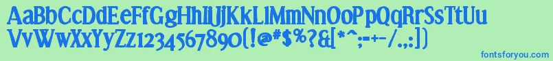 Шрифт Effloresceink – синие шрифты на зелёном фоне