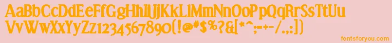 Effloresceink Font – Orange Fonts on Pink Background