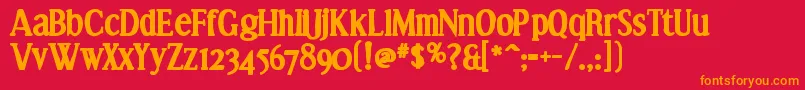 Effloresceink Font – Orange Fonts on Red Background