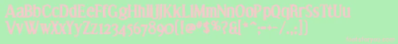 フォントEffloresceink – 緑の背景にピンクのフォント