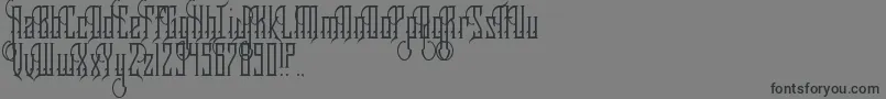 フォントRoyaltySavior – 黒い文字の灰色の背景
