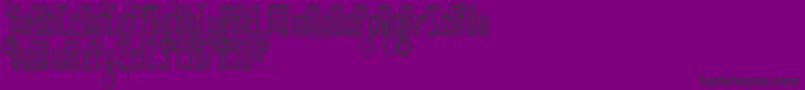 Czcionka RoyaltySavior – czarne czcionki na fioletowym tle
