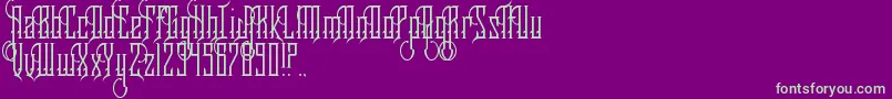 RoyaltySavior Font – Green Fonts on Purple Background