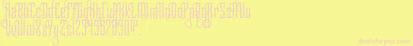 RoyaltySavior Font – Pink Fonts on Yellow Background