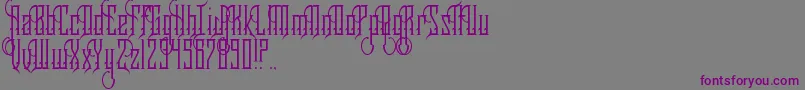 RoyaltySavior-fontti – violetit fontit harmaalla taustalla