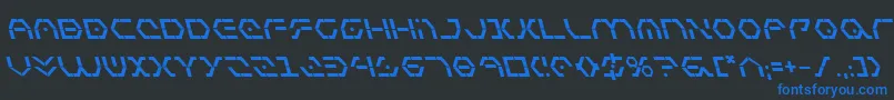 ZetaSentryBoldLeftalic Font – Blue Fonts on Black Background