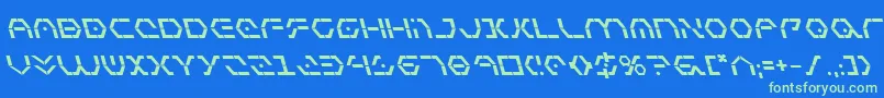 ZetaSentryBoldLeftalic Font – Green Fonts on Blue Background