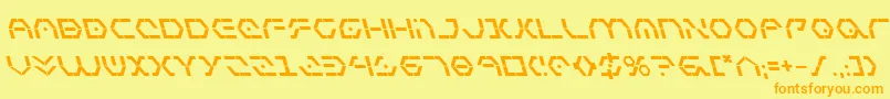 ZetaSentryBoldLeftalic Font – Orange Fonts on Yellow Background