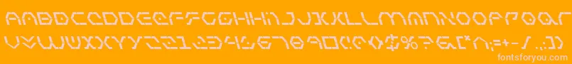 Шрифт ZetaSentryBoldLeftalic – розовые шрифты на оранжевом фоне