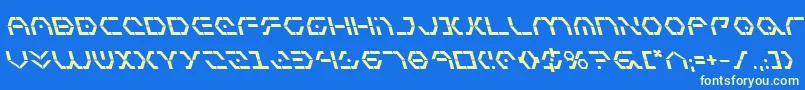 ZetaSentryBoldLeftalic Font – Yellow Fonts on Blue Background