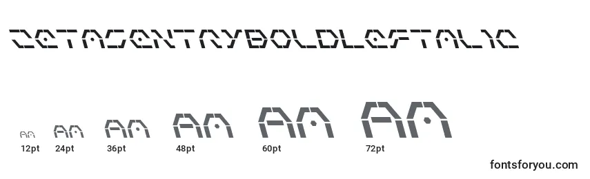 ZetaSentryBoldLeftalic Font Sizes