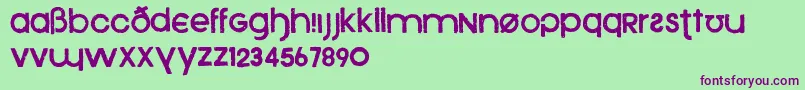 Xenophone Font – Purple Fonts on Green Background