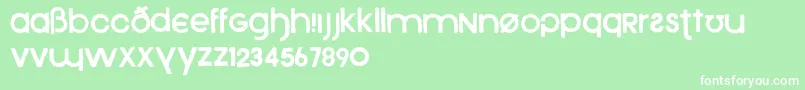 Xenophone Font – White Fonts on Green Background