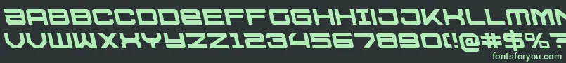 U.S.S.DallasLeftalic Font – Green Fonts on Black Background