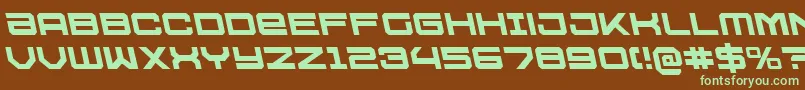 U.S.S.DallasLeftalic Font – Green Fonts on Brown Background