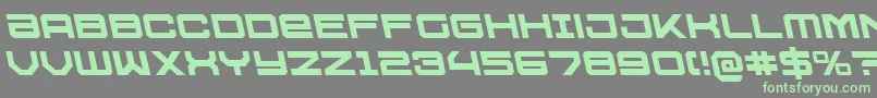 U.S.S.DallasLeftalic Font – Green Fonts on Gray Background