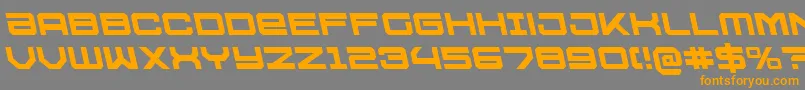 U.S.S.DallasLeftalic Font – Orange Fonts on Gray Background