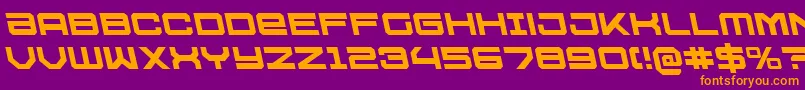 U.S.S.DallasLeftalic Font – Orange Fonts on Purple Background