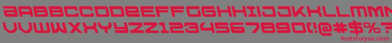 U.S.S.DallasLeftalic-Schriftart – Rote Schriften auf grauem Hintergrund