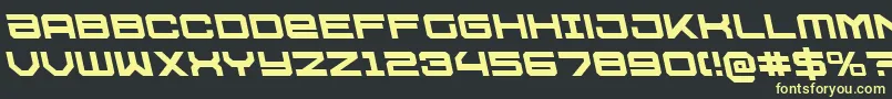 U.S.S.DallasLeftalic Font – Yellow Fonts on Black Background