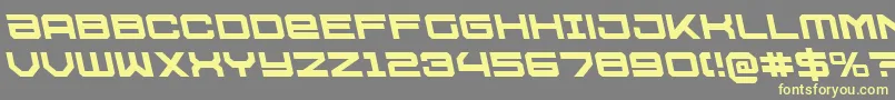 U.S.S.DallasLeftalic Font – Yellow Fonts on Gray Background