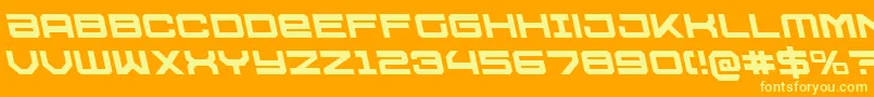 U.S.S.DallasLeftalic Font – Yellow Fonts on Orange Background