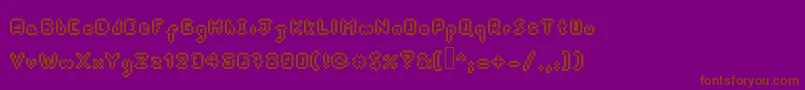 Pixeldart Font – Brown Fonts on Purple Background