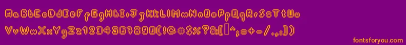 Pixeldart Font – Orange Fonts on Purple Background