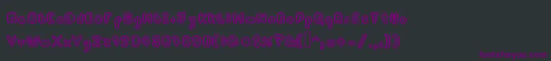 フォントPixeldart – 黒い背景に紫のフォント