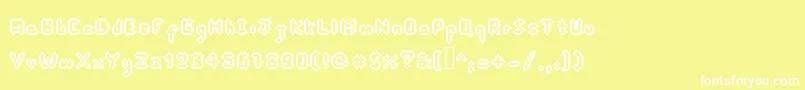 Pixeldart Font – White Fonts on Yellow Background