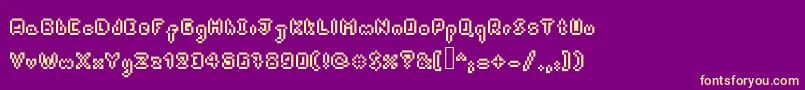 Pixeldart Font – Yellow Fonts on Purple Background