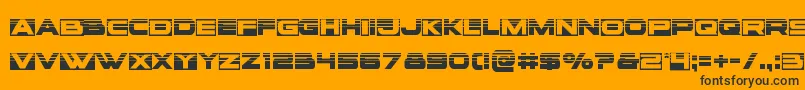 Voxboxhalf Font – Black Fonts on Orange Background