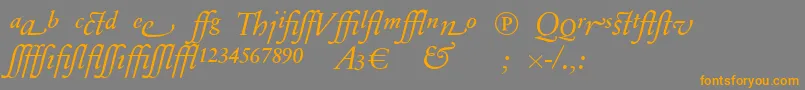 SabonnextLtDisplayItalicAlternate Font – Orange Fonts on Gray Background