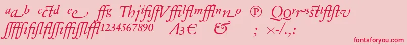 SabonnextLtDisplayItalicAlternate Font – Red Fonts on Pink Background