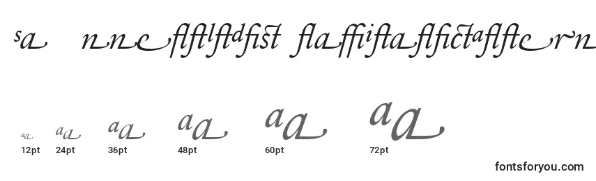 SabonnextLtDisplayItalicAlternate Font Sizes