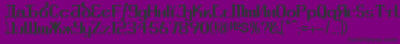 KremlinAdvisor-fontti – mustat fontit violetilla taustalla