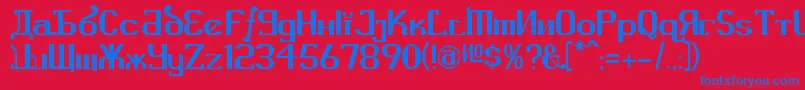 KremlinAdvisor Font – Blue Fonts on Red Background