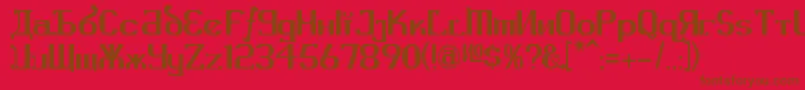 KremlinAdvisor Font – Brown Fonts on Red Background