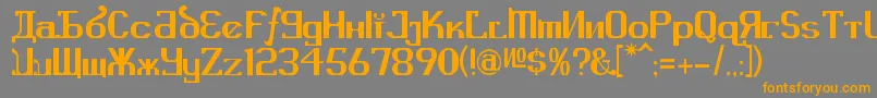 KremlinAdvisor Font – Orange Fonts on Gray Background