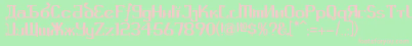 KremlinAdvisor Font – Pink Fonts on Green Background