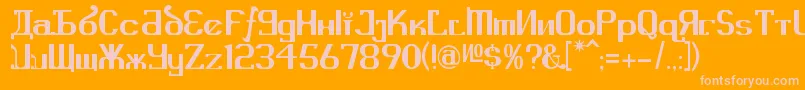 KremlinAdvisor Font – Pink Fonts on Orange Background