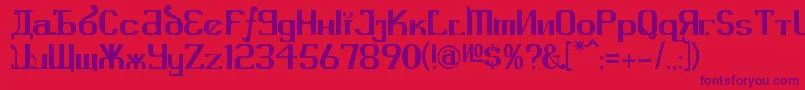 KremlinAdvisor Font – Purple Fonts on Red Background