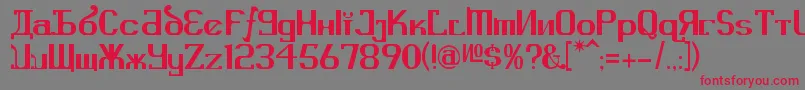 KremlinAdvisor Font – Red Fonts on Gray Background
