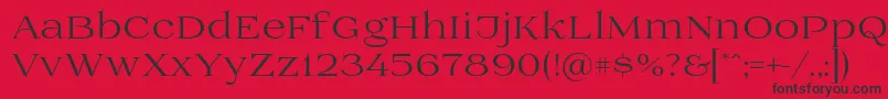 フォントPrida01 – 赤い背景に黒い文字