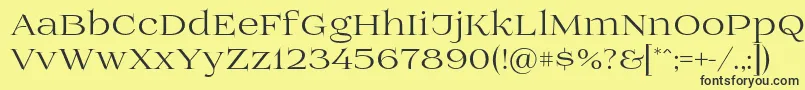 Prida01 Font – Black Fonts on Yellow Background