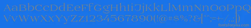 Prida01-Schriftart – Graue Schriften auf blauem Hintergrund