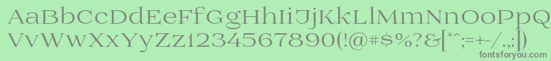 Prida01 Font – Gray Fonts on Green Background