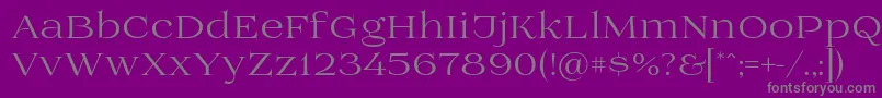 Prida01 Font – Gray Fonts on Purple Background