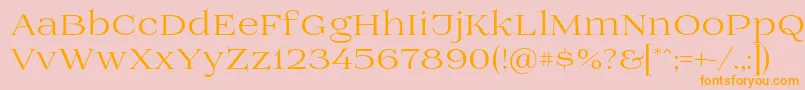 Prida01 Font – Orange Fonts on Pink Background