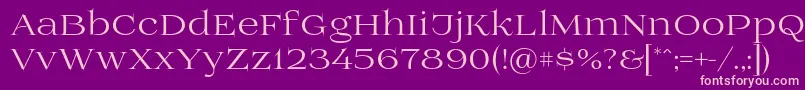 Prida01 Font – Pink Fonts on Purple Background